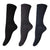 Front - Mens Extra-Wide Comfort Fit Big Foot Socks (3 Pairs)