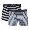 Front - Dstruct Mens Stripe Boxer Shorts (Pack Of 2)