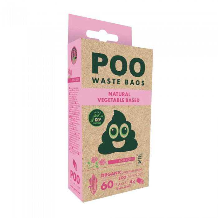 Front - M-Pets Rose Dog Poop Bags (Pack of 60)