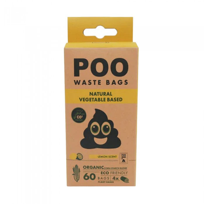 Front - M-Pets Lemon Dog Poop Bags (Pack of 60)