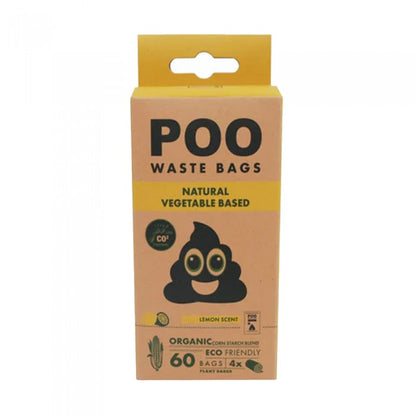 Front - M-Pets Lemon Dog Poop Bags (Pack of 60)