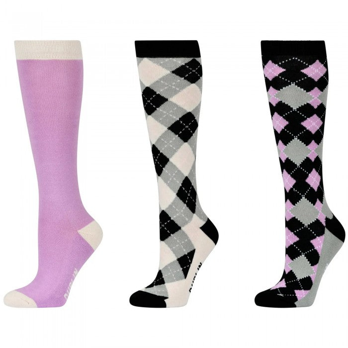 Front - Dublin Unisex Adult Mono Highlands High Riding Socks (Pack of 3)