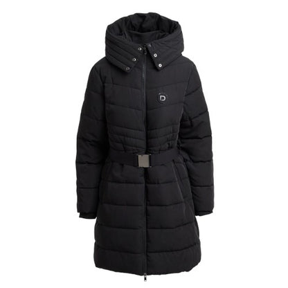 Front - Dublin Womens/Ladies Belted Longline Puffer Jacket
