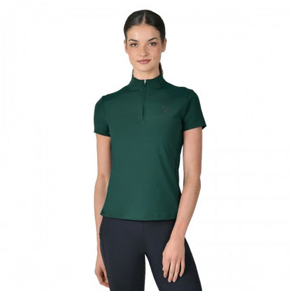 Front - Dublin Womens/Ladies Quarter Zip Short-Sleeved Riding Top