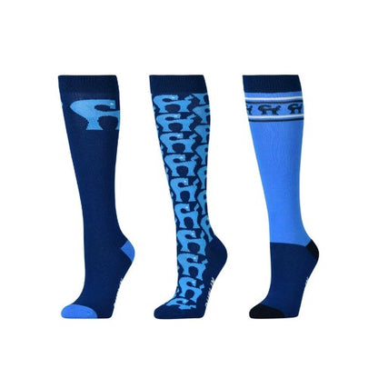 Front - Dublin Unisex Adult Pony High Riding Socks (Pack of 3)