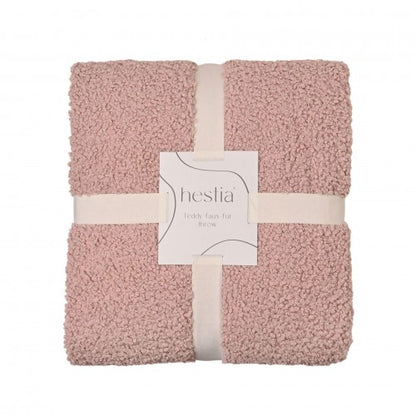 Front - Hestia Pink Teddy Throw 150cm x 150cm