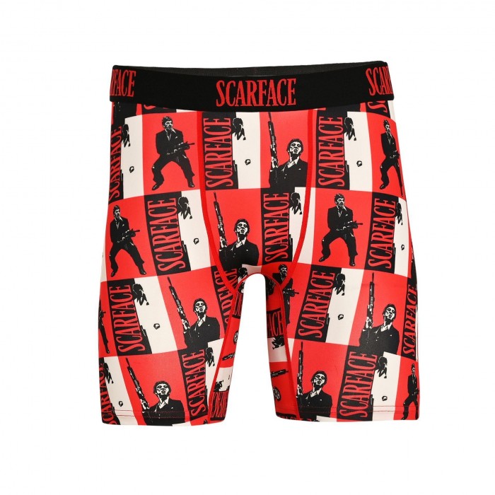 Front - Odd Sox Mens Boxers Scarface - Large