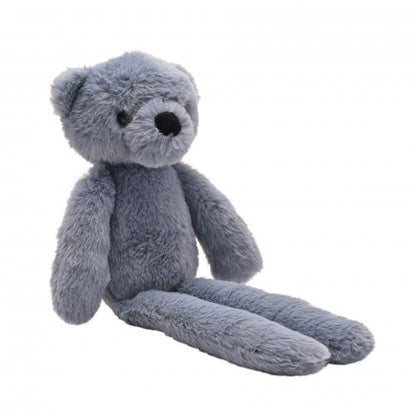 Front - Pip The Plush Long Leg Blue Teddy Bear 30 cm