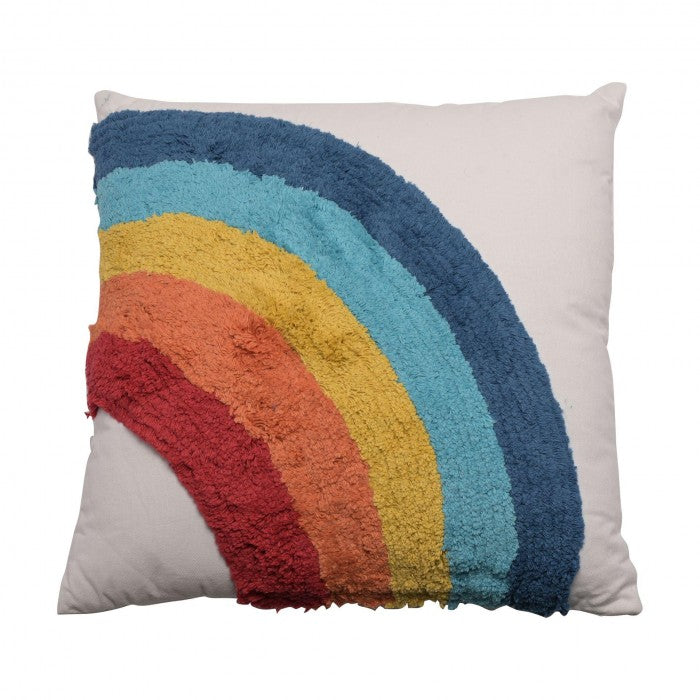 Front - Rainbow Tufted Cushion 45CM X 45CM