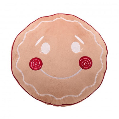 Front - Gingerbread Man Round Cushion 40 cm