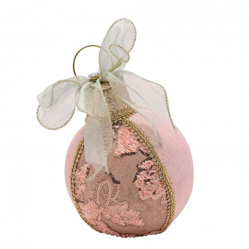 Front - Blush Pink Bauble Decoration - 22cm