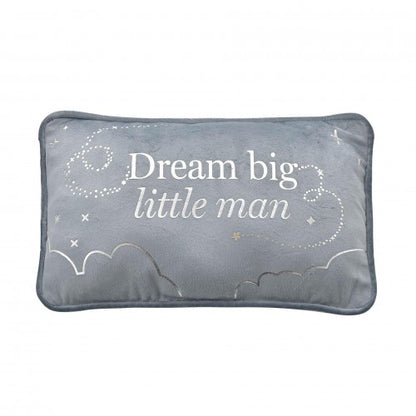 Front - Bambino Rectangle Velvet Cushion Little Man 33cm