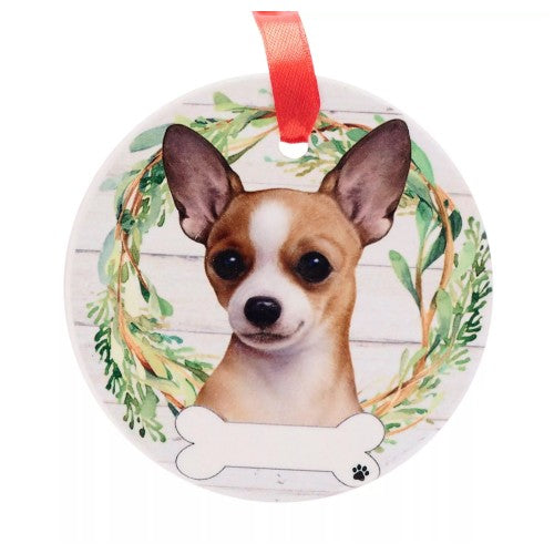 Front - Best Of Breed Chihuahua Wreath Christmas Hanging Decoration