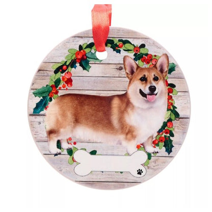 Front - Best Of Breed Welsh Corgi Wreath Christmas Hanging Decoration
