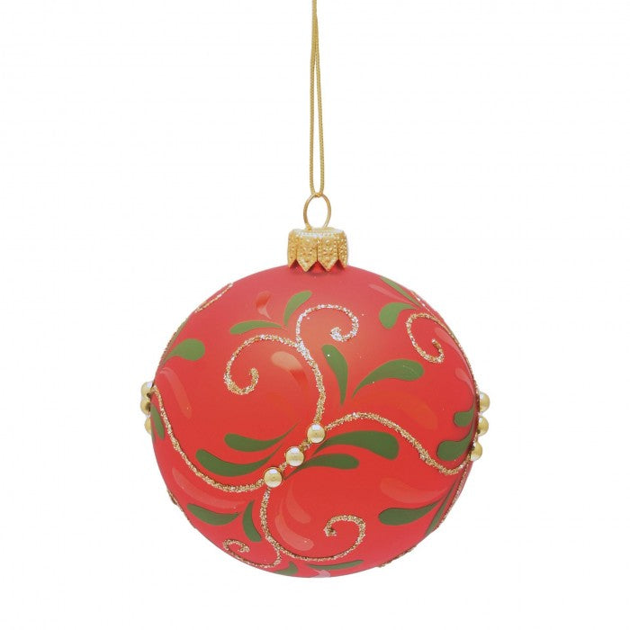 Front - The Seasonal Gift Co. Glass Mistletoe Bauble