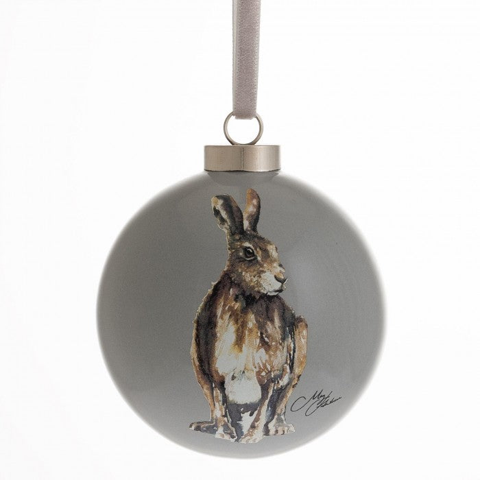 Front - Meg Hawkins Ceramic Hare Bauble