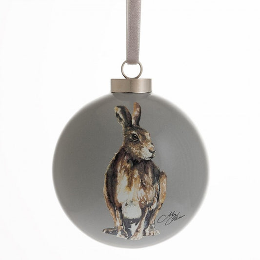 Front - Meg Hawkins Ceramic Hare Bauble