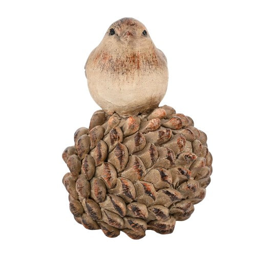Front - Country Living Wood Effect Pinecone Christmas Decoration