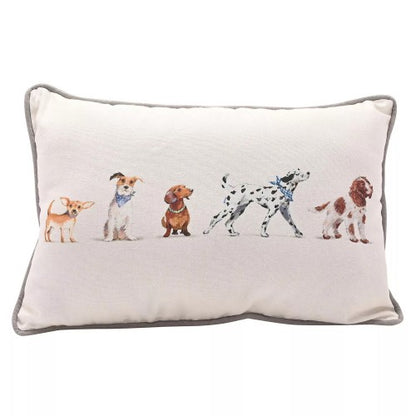 Front - Wildlife Dog Line Up Filled Cushion