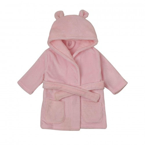 Front - Bambino Baby's First Dressing Gown - Pink 3-6 Months