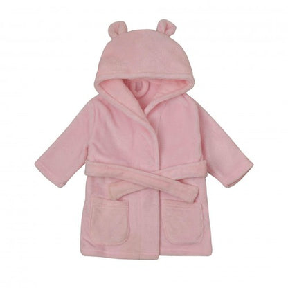 Front - Bambino Baby's First Dressing Gown - Pink 3-6 Months