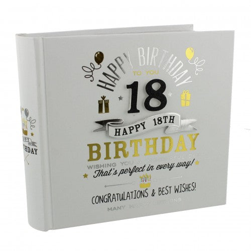 Front - Signography Birthday Boy Photo Album 4x6 - 18th
