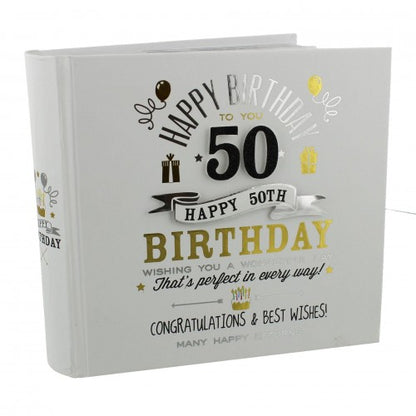 Front - Signography Birthday Boy Photo Album 4 x6 - 50th