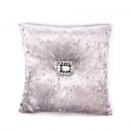 Front - Hestia Diamante Crushed Velvet Cushion 35cm