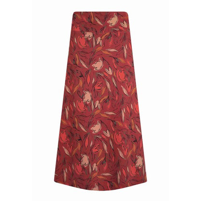 Front - Weird Fish Womens/Ladies Rene Leaves Jersey Organic Maxi Skirt