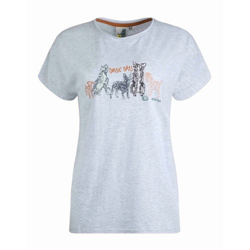 Front - Weird Fish Womens/Ladies Doggie Day Printed Slub Organic T-Shirt