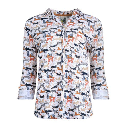 Front - Weird Fish Womens/Ladies Ginny Printed Jersey Organic Shirt