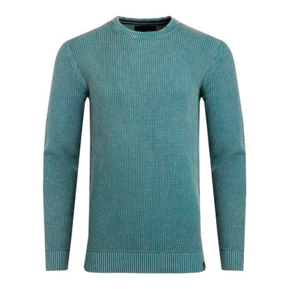 Front - Weird Fish Mens Easton Waffle Crew Neck Jumper