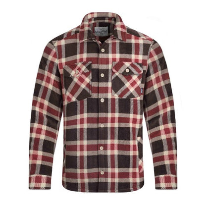 Front - Weird Fish Mens Tyburn Checked Fleece Shirt Jacket