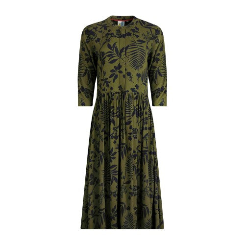 Front - Weird Fish Womens/Ladies Hellen Floral EcoVero Tiered Midi Dress