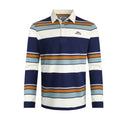 Front - Weird Fish Mens Laxton Striped Organic Long-Sleeved Rugby Shirt