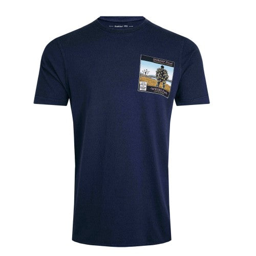 Front - Weird Fish Mens Shrimp Floyd Back Print Marble Wash T-Shirt