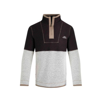 Front - Weird Fish Mens Kielder Limited Edition Macaroni Quarter Zip Pullover