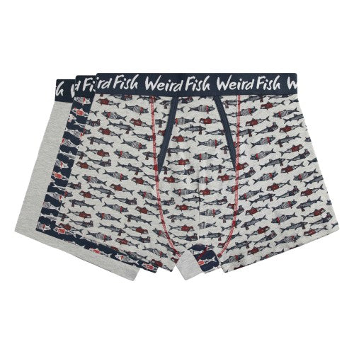 Front - Weird Fish Mens Ashridge Logo Boxer Shorts (Pack of 3)