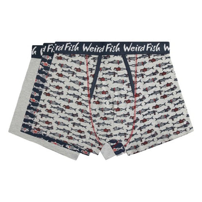 Front - Weird Fish Mens Ashridge Logo Boxer Shorts (Pack of 3)