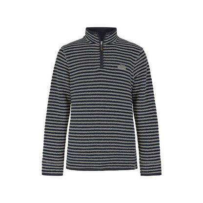 Front - Weird Fish Mens Shorling Stripe Macaroni Quarter Zip Jumper