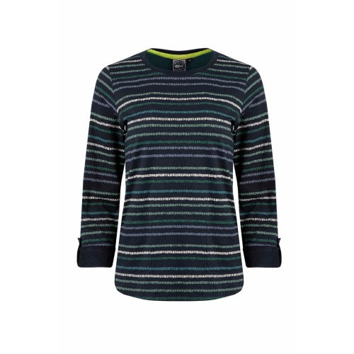Front - Weird Fish Womens/Ladies Anonna Stripe Jersey Slub Organic T-Shirt