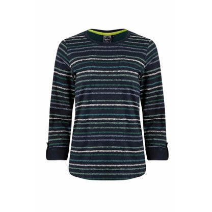 Front - Weird Fish Womens/Ladies Anonna Stripe Jersey Slub Organic T-Shirt