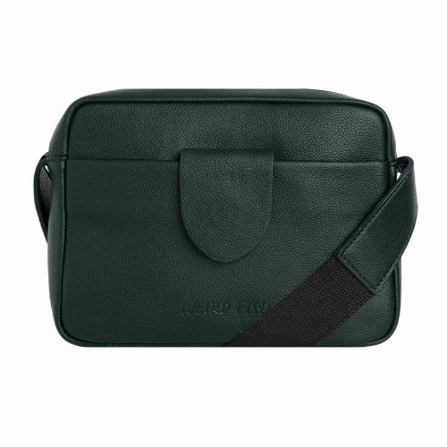 Front - Weird Fish Dion Plain Vegan Leather Crossbody Bag