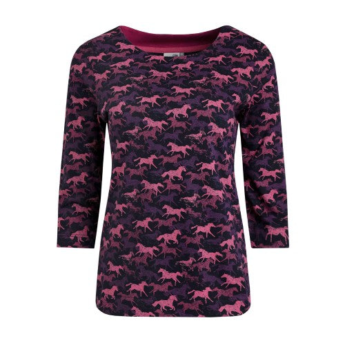 Front - Weird Fish Womens/Ladies Pinto Horse Jersey Organic T-Shirt