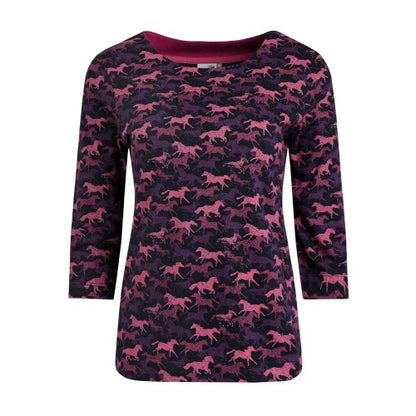 Front - Weird Fish Womens/Ladies Pinto Horse Jersey Organic T-Shirt