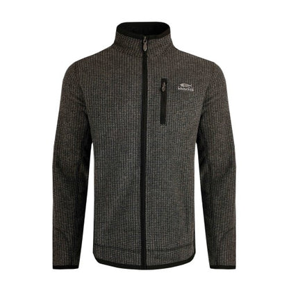 Front - Weird Fish Mens Rossten Grid Eco Friendly Full Zip Fleece Jacket