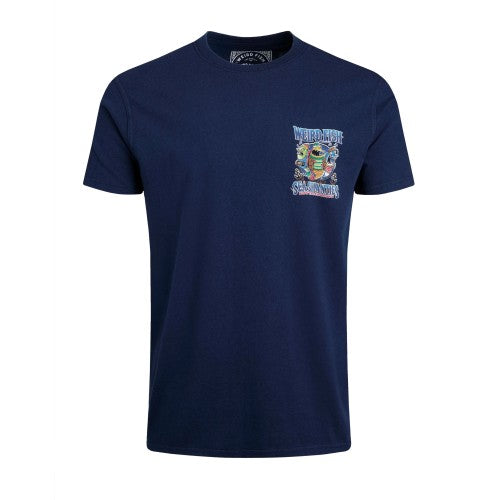 Front - Weird Fish Mens Sea Shanties Back Print T-Shirt