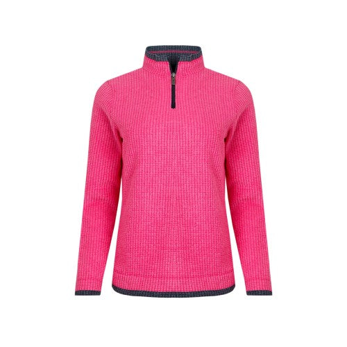 Front - Weird Fish Womens/Ladies Beye Grid Eco Friendly Quarter Zip Fleece Top