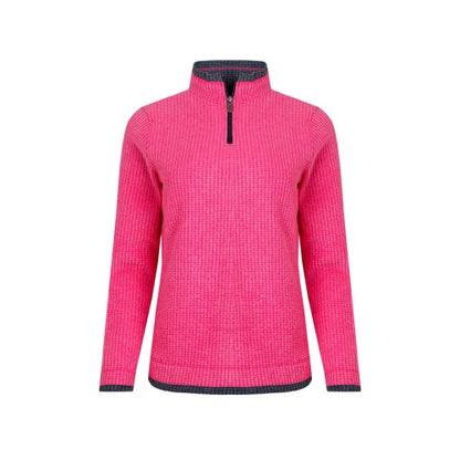 Front - Weird Fish Womens/Ladies Beye Grid Eco Friendly Quarter Zip Fleece Top