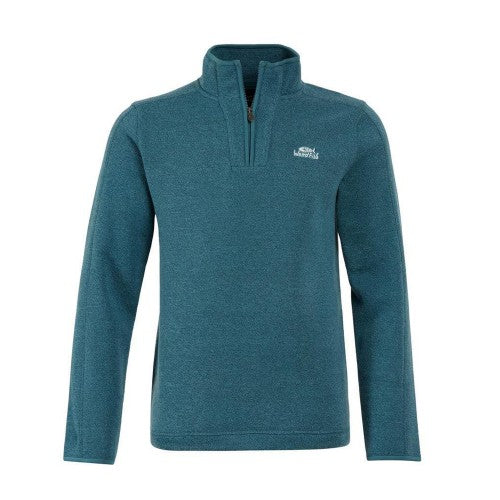 Front - Weird Fish Mens Stowe Knitted Recycled Quarter Zip Fleece Top